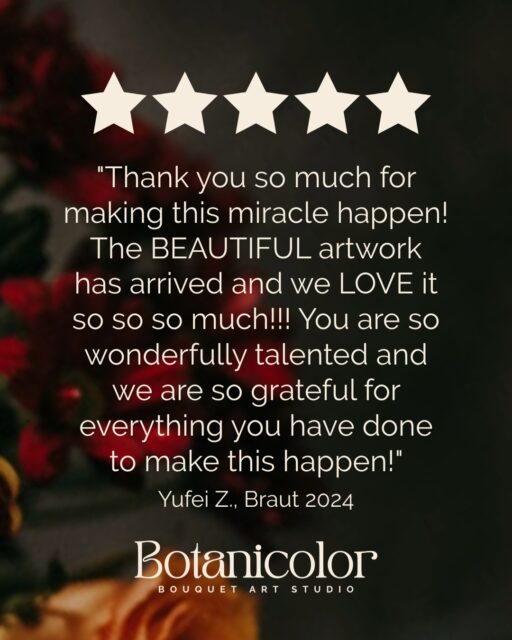 Thank you for your kind words, @yuf_z_ !
The most beautiful part of my work as a bridal bouquet artist is sharing in the joy my artworks bring to the couples. ♥♥♥
Are you getting married in Austria in 2026 and want to keep your bridal bouquet forever? Reach out to me via DM or office@botanicolor.com!
For couples living in Austria, please book your artwork via www.botanicolor.com
#austria #destinationwedding #bridalbouquetart #brautstraußkonservierung #hochzeitstrends #bouquetartwork #hochzeit #vienna #brautstraußfürdieewigkeit #hochzeitsideen #kunstwerk #braut2026 #flowerpreservation