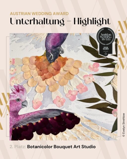 🥈Austria Wedding Award 2026 - Entertainment
🥇 Austria Wedding Award 2025 - Newcomer
ICH FREUE MICH!!! ♥️😁
Herzlichen Dank an die Veranstalter der AWA Gala @austrianweddingaward und an die Jury für die Wertschätzung und die Verleihung! Und natürlich herzliche Gratulation an @hey_bloomerie ♥️ Brautstrauß-Ladies an die Macht! 😁
#awa2026 #austriaweddingaward #brautstraußkonservierung #hochzeitstrends